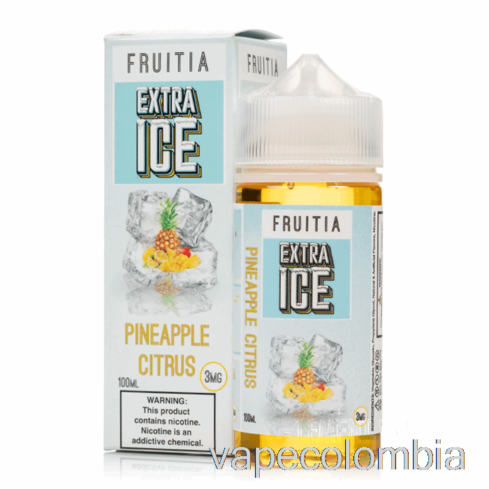Vape Recargable Piña Cítricos - Extra Hielo - Fruitia - 100ml 0mg